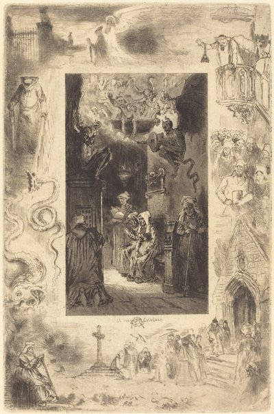 The Vicar of Cucugnan by Felix Hilaire Buhot