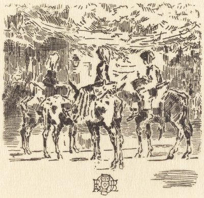 The Little Donkeys of Luchon by Felix Hilaire Buhot