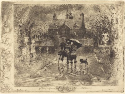 Country Neighbors, 1879-1880 by Felix Hilaire Buhot