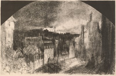 Bastille Day in Montmartre by Felix Hilaire Buhot