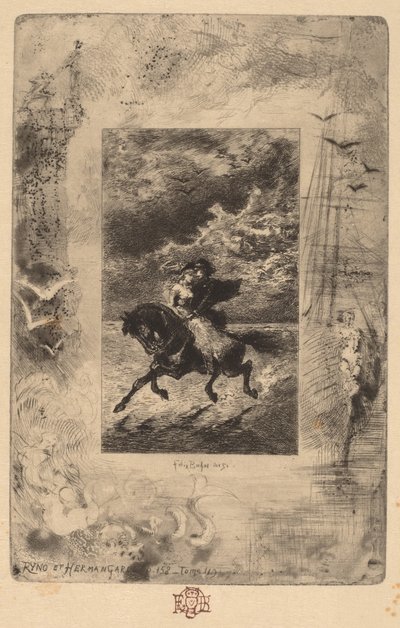 Ryno and Hermangarde by Felix Hilaire Buhot