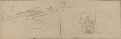Studies of Clouds and an Old Woman by Felix Hilaire Buhot
