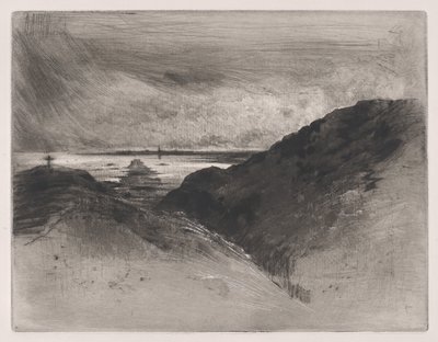 The Cliff - Bay of Saint-Malo, 1889-90 by Felix Hilaire Buhot