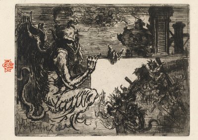 The Demon Printer, 1878 by Felix Hilaire Buhot