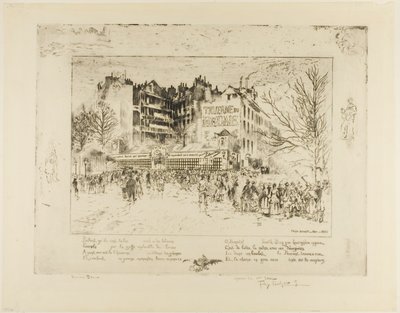 The Place des Martyrs and the Jailhouse Tavern by Felix Hilaire Buhot