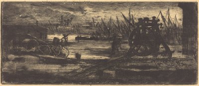 The Old Dock-yard at Rochester by Felix Hilaire Buhot