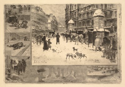 Winter in Paris by Felix Hilaire Buhot