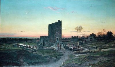 Roman Landscape or The Wash-House of Albano by Felix Hippolyte Lanoue
