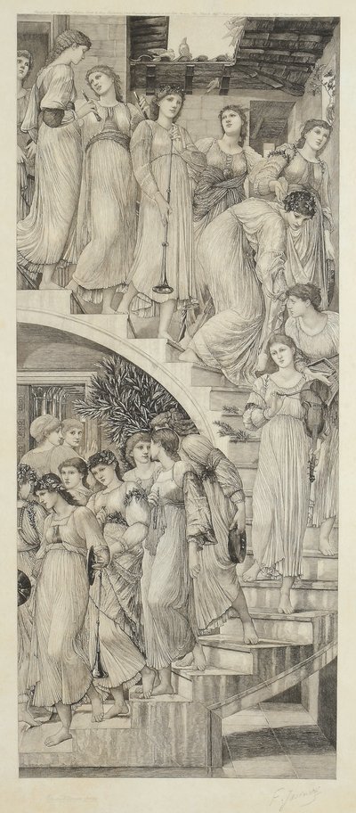 The Golden Stairs, after Sir Edward Coley Burne-Jones by Felix Jasinski