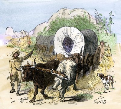 History of the Settlers and the Conquest of the West: American Pioneers by Felix Octavius Carr (after) Darley