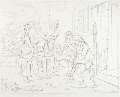 Rip Van Winkle, Illustration: Rip Telling His Fabulous Story by Felix Octavius Carr Darley