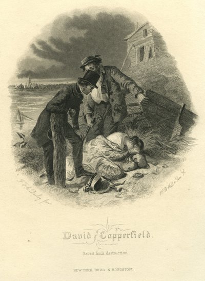 David Copperfield: Saved From Destruction, engraved by H.B. Hall und Sons, 1867 by Felix Octavius Carr Darley