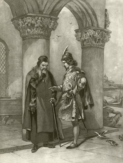 The Merchant of Venice. Act I, Scene III by Felix Octavius Carr Darley