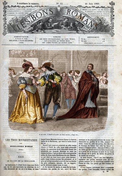 The Three Musketeers by Alexandre Dumas. Illustration of Chapter XXII in The Good Novels. by Felix Philippoteaux