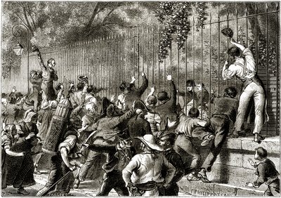 The Crowd in Paris Acclaims Napoleon I, Accompanied by Lucien Bonaparte by Felix Philippoteaux