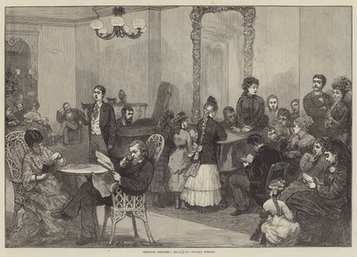 American Sketches, Hotel Life, Sunday Evening by Felix Regamey