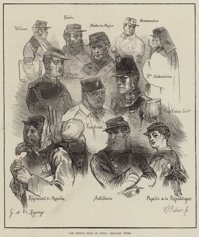 The French Siege of Paris, Military Types by Felix Regamey