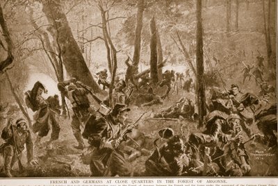 French and Germans at close quarters in the forest of Argonne, 1914-19 by Felix Schwormstadt