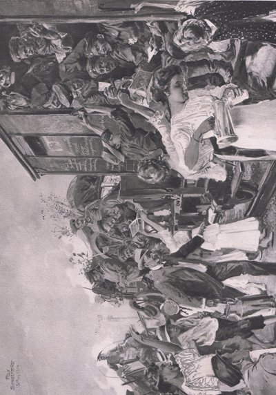 Off to the front, illustration from Hindenburg published by Daterlandischer Derlag C U Weller Berlin by Felix Schwormstadt