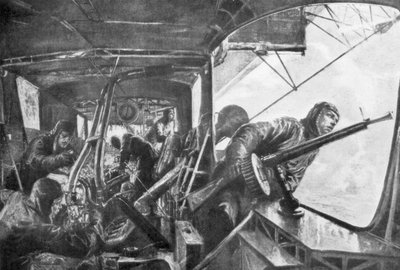 On Board a Zeppelin, German Air Fleet, First World War by Felix Schwormstadt