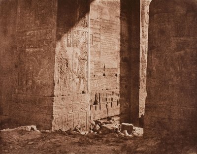First Pylon - French Inscription Carved on the Eastern Embrasure at Point H, Island of Philae by Félix Teynard