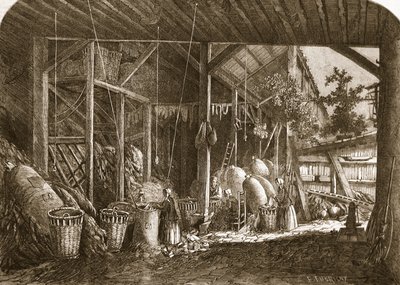 A Rag-Warehouse in the Quartier Mouffetard, at Paris, Illustration from 