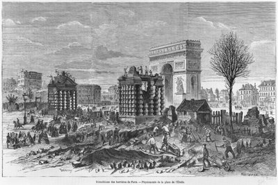 Demolition of the Paris barriers, Arc de Triomphe and Place de l