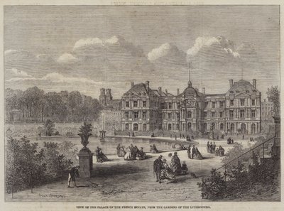 View of the Palace of the French Senate, from the Gardens of the Luxembourg by Felix Thorigny