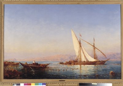 Fishing in Marseille by Félix Ziem