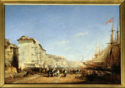 The old port of Marseille by Félix Ziem