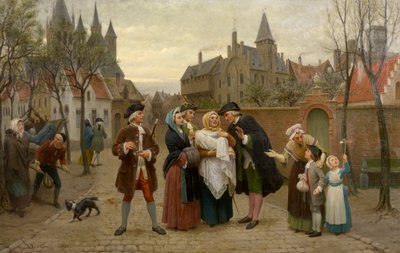 A Baptism in Flanders in the 18th Century by Felix de Vigne
