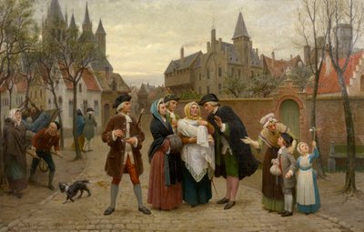 A Baptism in Flanders in the 18th Century by Felix de Vigne