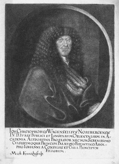 Portrait of Johann Christoph Wagenseil by Fenitzer