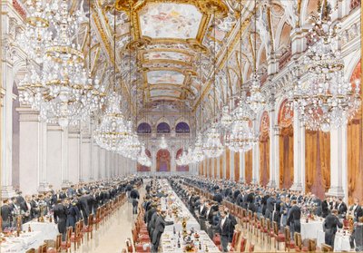 Banquet of Russian naval officers at the Town Hall by Feodor Hoffbauer