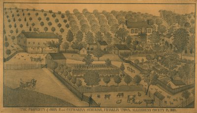 The Property of John P. and Catharina Schuring, Franklin Town, Allegheny County, Pennsylvania by Ferdinand A. Brader