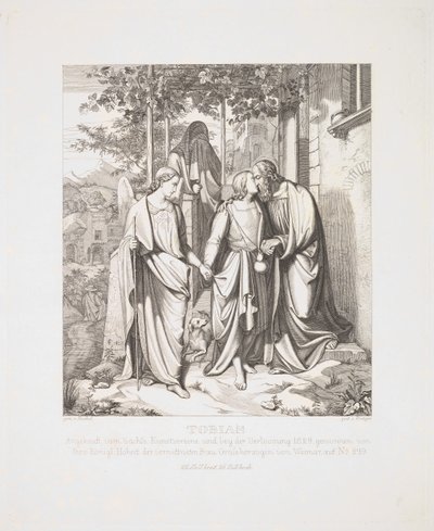 Tobias Takes Leave of his Father by Ferdinand Anton Kruger