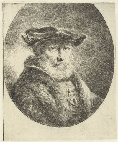Bust of an Old Man with Velvet Beret by Ferdinand Bol