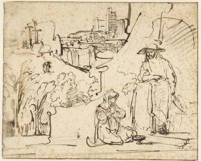 Christ Appearing to Mary Magdalene as a Gardener (Noli me tangere) by Ferdinand Bol