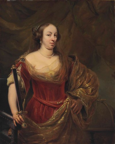 Portrait of Marie Louise Gonzaga 1611-1667, Queen of Poland by Ferdinand Bol