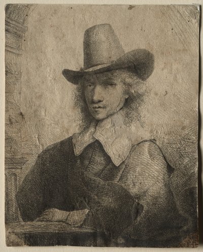 Portrait of a Man with a High Hat by Ferdinand Bol