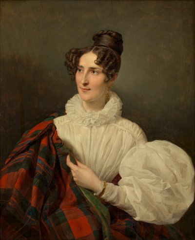 Lady in White Dress by Ferdinand Georg Waldmüller