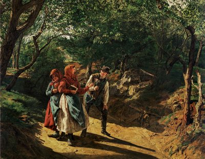 Encounter in the Forest by Ferdinand Georg Waldmuller