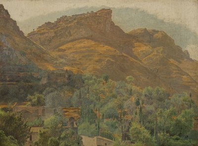 View to the Mountain Town of Mola near Taormina by Ferdinand Georg Waldmuller