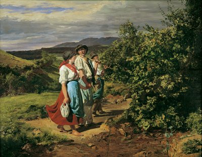 Return from Work (The Lovers at the Crossroads) by Ferdinand Georg Waldmuller