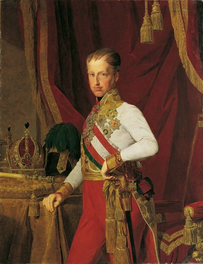 Portrait of Emperor Ferdinand I of Austria 1793-1875 by Ferdinand Georg Waldmuller