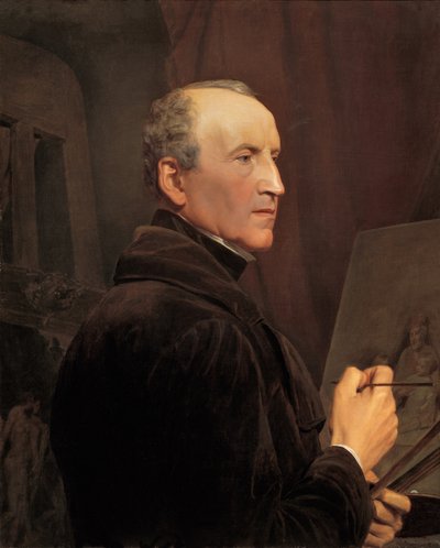 Self-Portrait at the Easel by Ferdinand Georg Waldmuller