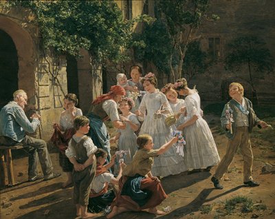 The Morning of the Feast of Corpus Christi by Ferdinand Georg Waldmuller