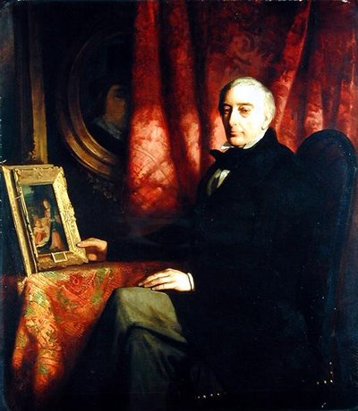 Portrait of the Art Collector Nicolaus Hudtwalcker, 1852 by Ferdinand Heilbuth