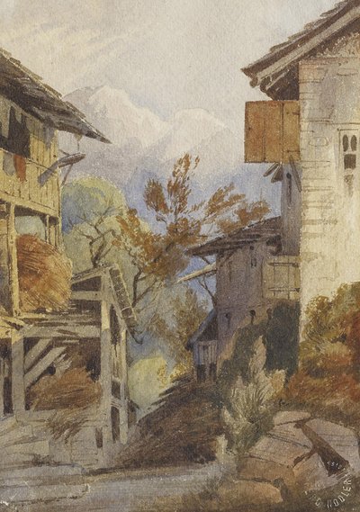 Farmhouses in Savoy by Ferdinand Hodler