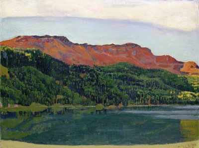 Lake Silvaplana with Piz Corvatsch by Ferdinand Hodler